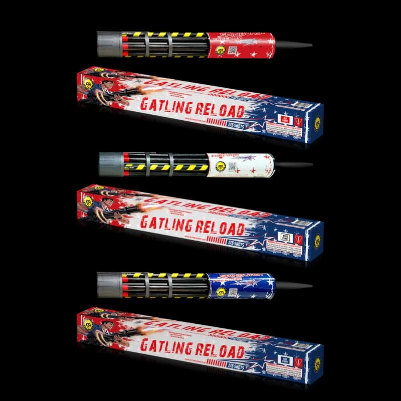 GATLING RELOAD Rotating Gatling Gun Roman Candle MC728