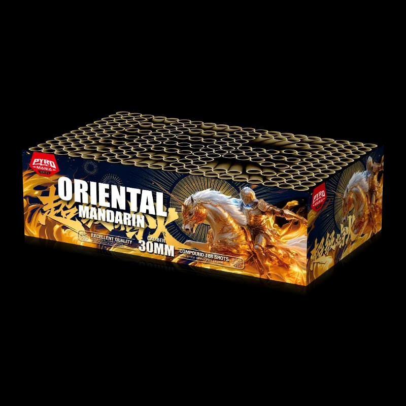 Pyromania ORIENTAL MANDARIN 190 SHOTS 30MM COMPOUND CAKE ZF2623 1