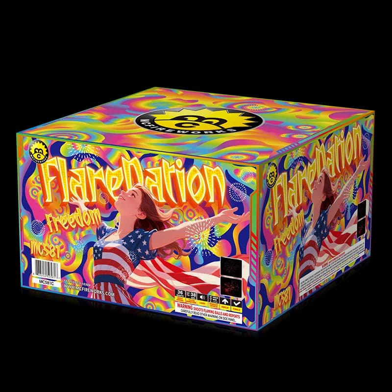 FlareNation Freedom 36 shots 500G Cake ASSORTMENT MC581C thumbnail 2
