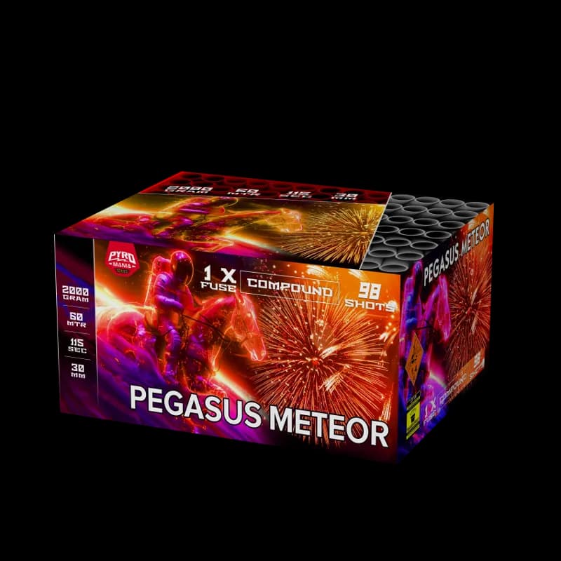 Pyromania ZF2653 PEGASUS METEOR 30mm 98 Shots Compound Cake