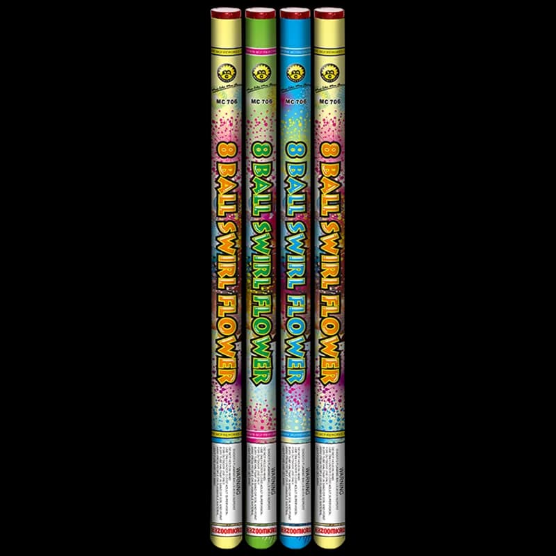 8 Ball Swirl Flower Roman Candle MC706 1