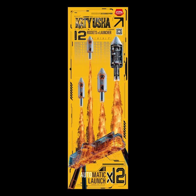 KATYUSHA 12 PCS Fireworks Rocket with Laucher ZF2603