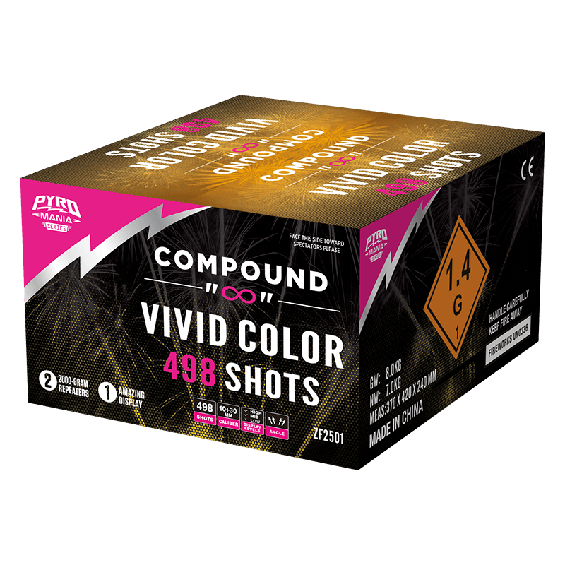 Vivid Color 498 Shots Roman Candle Compound Cake ZF2501