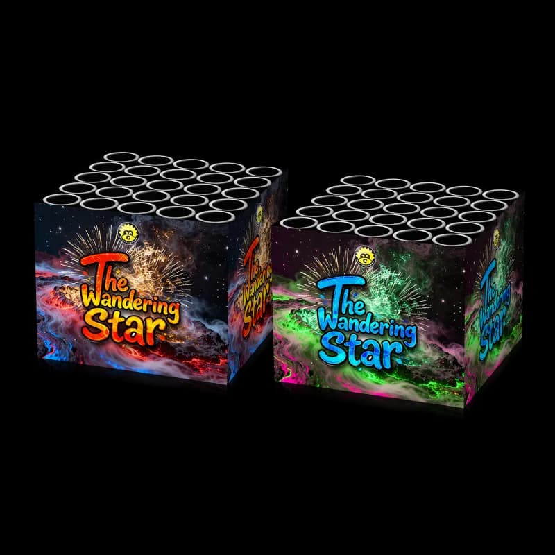 McFireworks The Wandering Star 25 Shots Square Cake Battery ZF2617 1