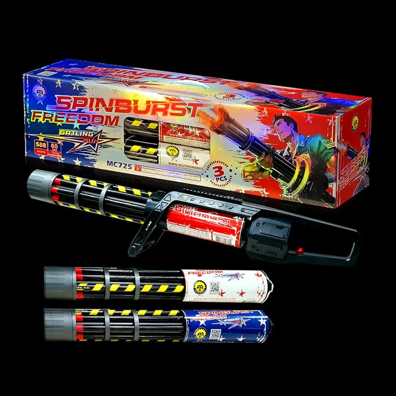 SPINBURST FREEDOM Rotating Gatling Gun Roman Candle MC725