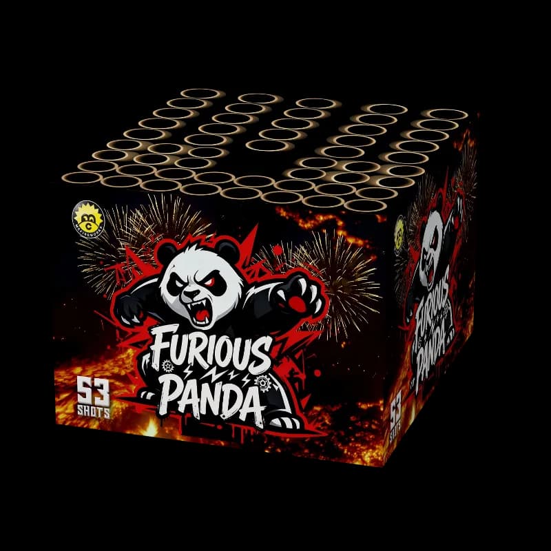 McFireworks FURIOUS PANDA 53 Shots Compound Cake ZF2618 1