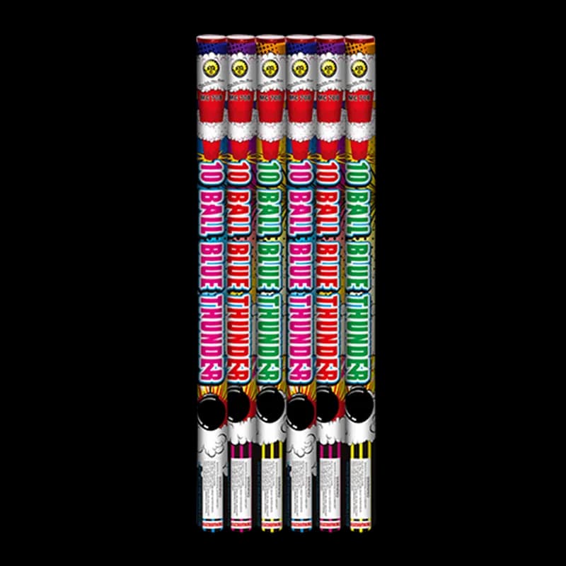 10 Ball Blue Thunder Roman Candle MC708