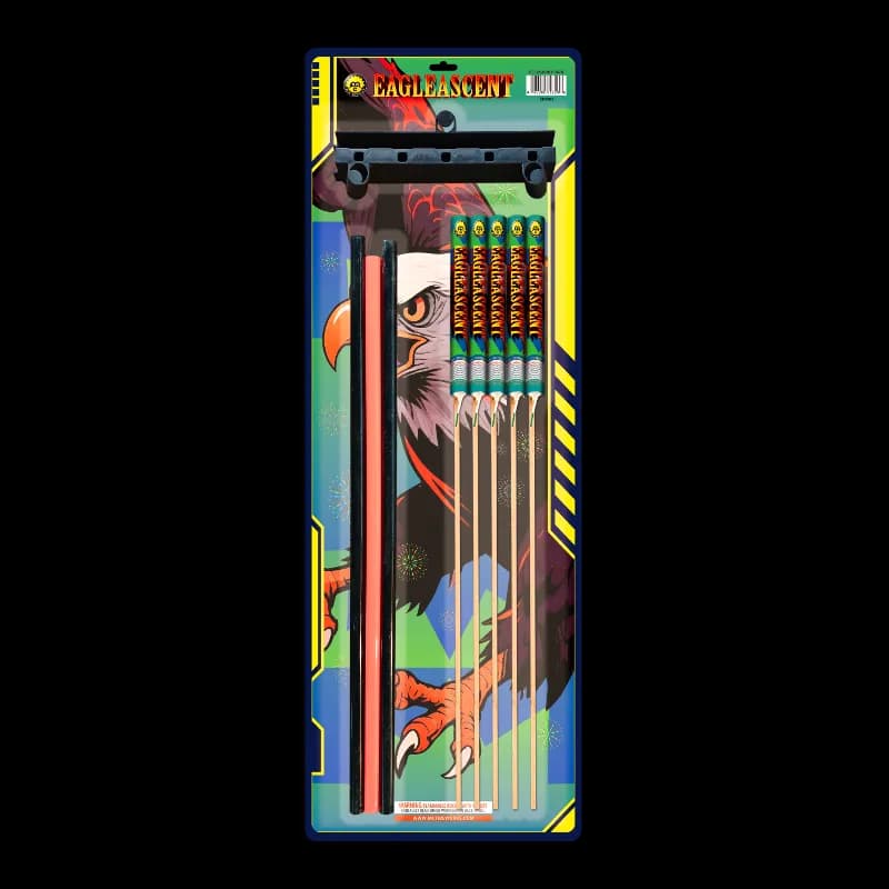 McFireworks EagleAscent 5pcs Rockets with Rocket Launcher ZF2608 1