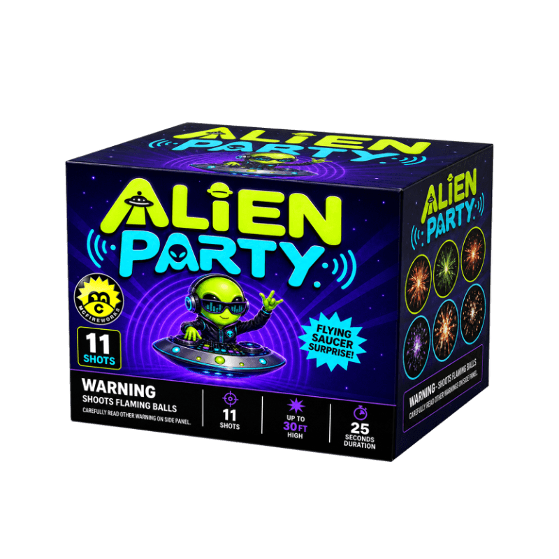 McFireworks Alien Party 1 inch 200G and Girandola Cake