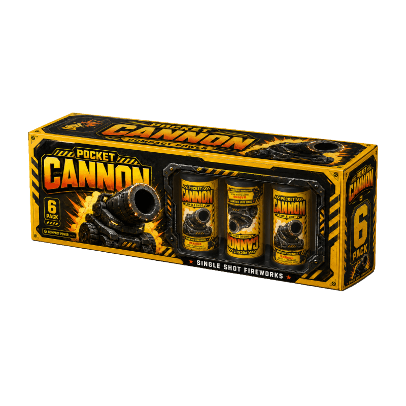 McFireworks Pocket Cannon 6 Pcs Single Shots MC019 1