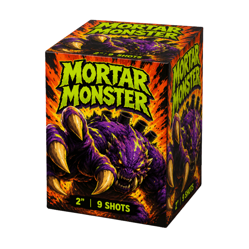 MORTAR MONSTER 2 Inch 9 Shots 500G Cake MC590
