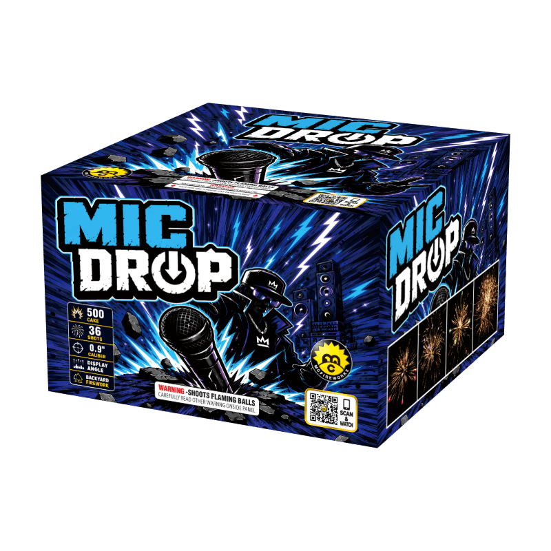 McFireworks Mic Drop 36 Shots 500G Cake MC593B 1