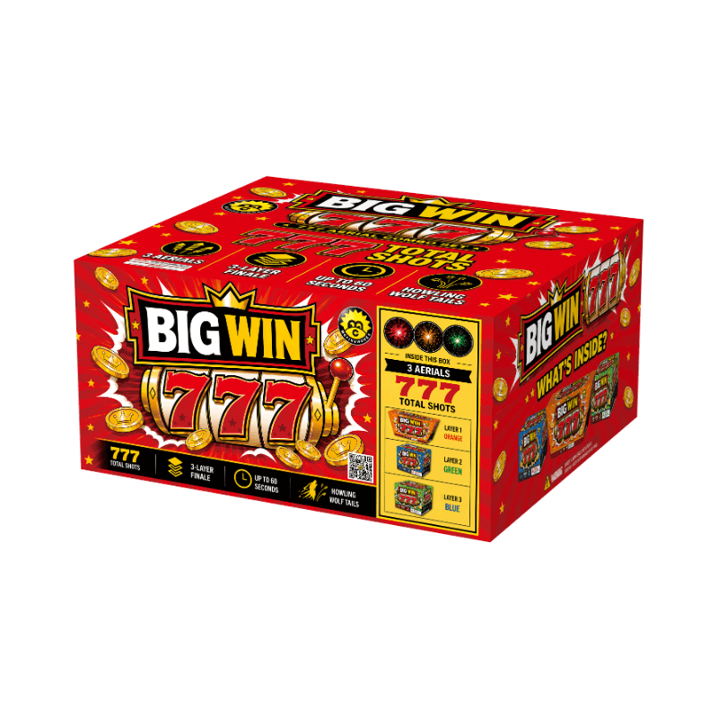 McFireworks BIG WIN 777 3pcs Mixed Cake 777 shots MC777